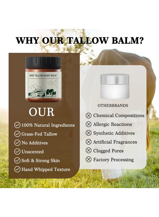 YAFUSIPE Beef Tallow and Honey Balm for Skin Daily Facial Moisturizer Natural Organic Grass-Fed Whipped Tallow Balm Blend Face Cream Body Lotion Skin Care for Women Hydrates and Nourishes 4.23OZ - Image 3