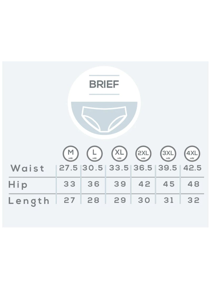 Pack of 3 Printed Cotton Brief Panties Underwear for Women