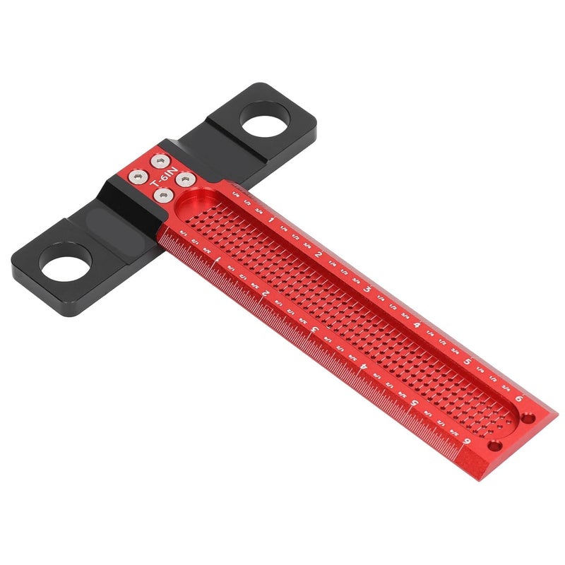 6 Inch Hole Marking T Ruler Aluminum Alloy Precise Scale Rust Proof for Woodworking - Image 5