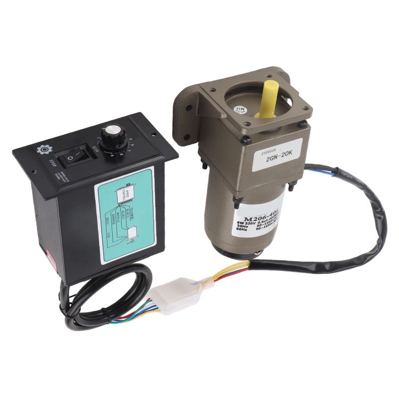 MOTOR AC 220V 6W High Torque Gear Motor - Reversible Adjustable Speed Low Noise Single Phase Asynchronous Motor for Packaging Machinery - Image 1