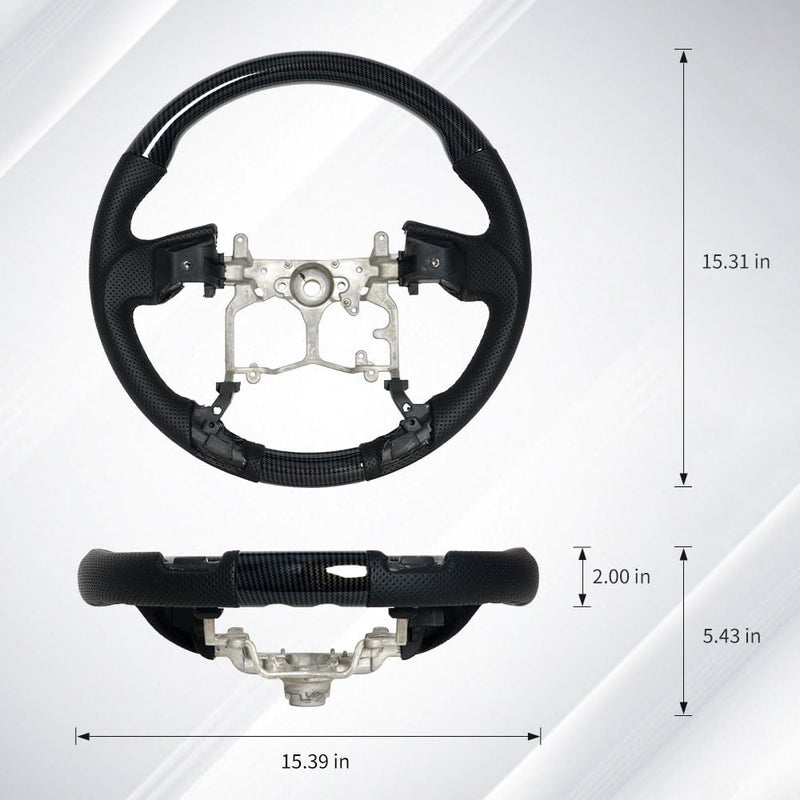 JIANGGAI Hydro Dip Carbon Fiber Steering Wheel - Image 4