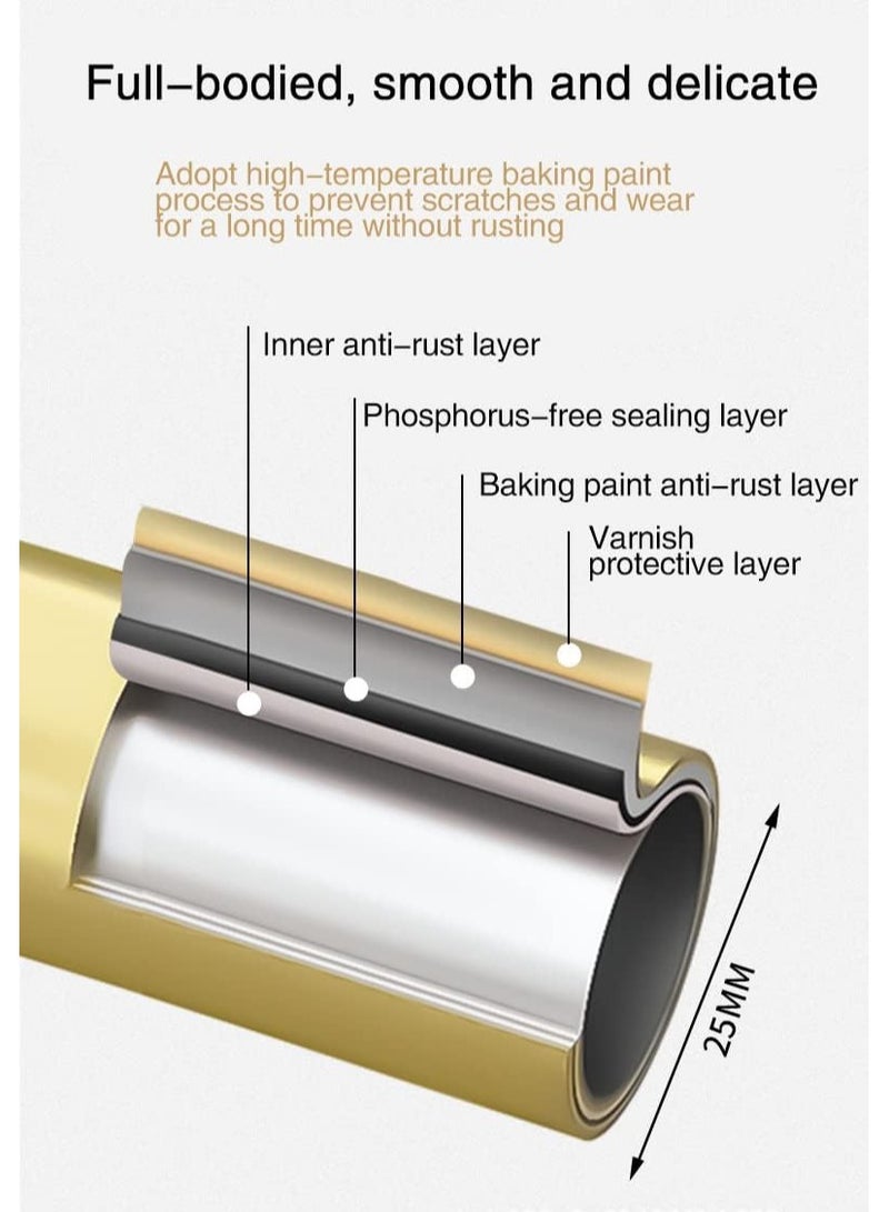 Chulovs Freestanding Coat Rack, Modern Metal Coat Hanger & Natural Marble Base, Ideal for Bedroom, Office, Hallway, Entryway, Living Room - Gold - Image 4