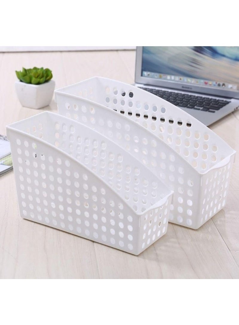 Versatile general-purpose baskets for storing and organizing various files and documents; 22 x 8 x 15.5 cm, beige. - Image 4