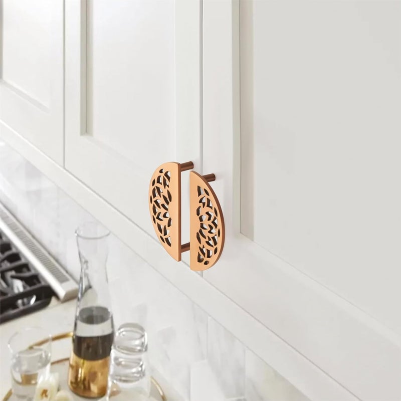 Compass Stainless Steel Lotus Cabinet Knobs, Drawer Pulls, Knobs for Dresser Drawers, Drawer Knobs Handle, Kitchen Knobs (PVD Rose Gold Finish) Pack of 4 pcs - Image 4