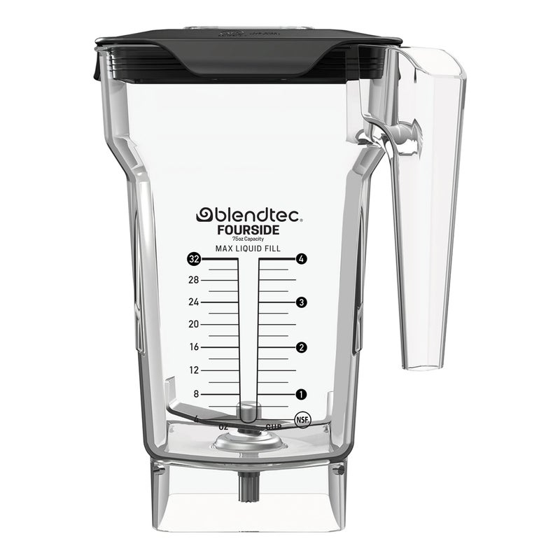Blendtec 75 oz FourSide Commercial Jar - Four-Sided Replacement Blender Jar - Compatible with Most Blendtec Blenders - 32 oz Blending Capacity - Clear - Image 1