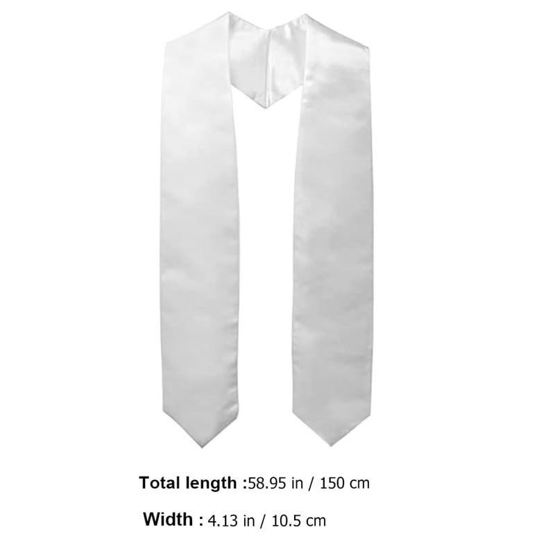 5 Pack Solid Color Graduation Stoles Comfortable Honor Sashes For Ceremony Photos - Image 5