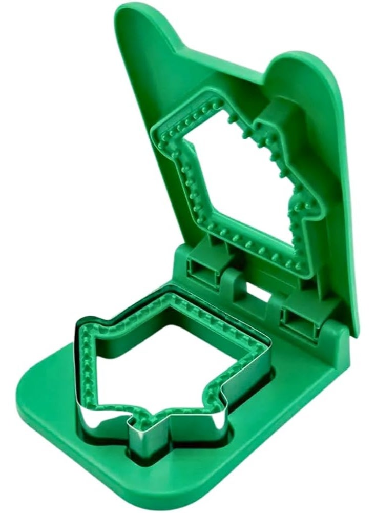 2 in 1 Sandwich Cutter and Sandwich Sealer, Sandwich and Bread Cutter for School, Picnic, Camping, Pancake Making, Kitchen Tools, Cookie and Sandwich Cutter (Green, Home) - Image 1