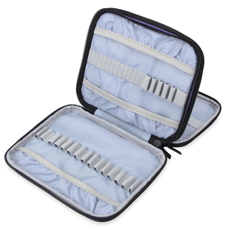 Teamoy Organizer Case for Interchangeable Circular Knitting Needles, Crochet Hooks and Knitting Accessories, Keep All in Place and Easy to Carry, Purple (No Accessories Included) - Image 2