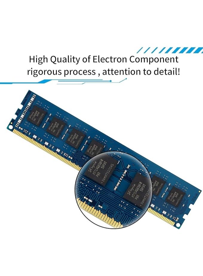 طقم ذاكرة رام للكمبيوتر المكتبي 16 جيجابايت (2×8 جيجابايت) DDR3L بتردد 1600 ميجاهرتز UDIMM غير ECC و240 سن لترقية الأداء - Image 4