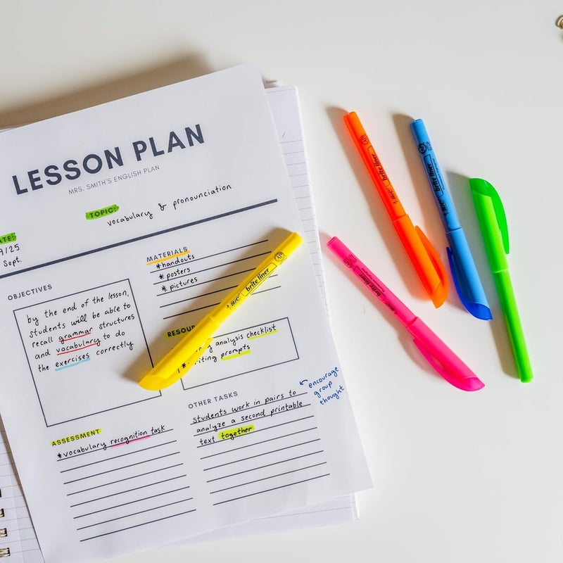 BIC Brite Liner Highlighters, Chisel Tip, 12-Count Pack of Highlighters Assorted Colors, Ideal Highlighter Set for Organizing and Coloring - Image 3