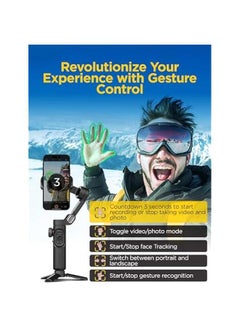 Arabest Smart XE Foldable 3-Axis Handheld Phone Gimbal with Focus Wheel, Face/Object Tracking for iPhone 16 15 Pro Max/Android Video Recording  - Image 4