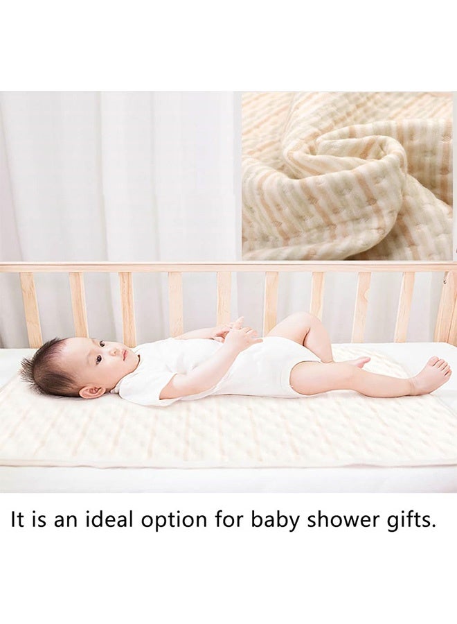 أجريون ​​2 قطعة وسادة سرير مقاومة للماء قابلة لإعادة الاستخدام 70x90 سم، 4 طبقات وسادات تبويل ناعمة للأطفال بسطح قطني 100%، وسادات حماية فراش قابلة للغسل للأطفال، النساء، المسنين، الحيوانات الأليفة، السرير، الأريكة - Image 3