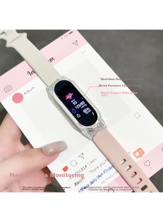 Max-g Stylish Sports Smarch For Women Students, Heart Rate And Blood Pressure Monitoring, Alarm Clock, Pedometer, Usb Rechargeable - Image 4