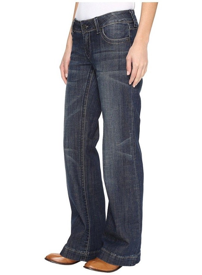 Stetson Women's Denim Trouser "S" on Back Pocket Blue Jeans - Image 2