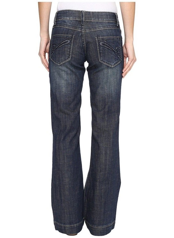 Stetson Women's Denim Trouser "S" on Back Pocket Blue Jeans - Image 3