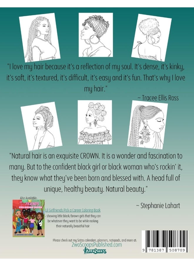 Hype Sistas Hair Adult Coloring Book for Black Women: For Stress Reducing, Anxiety Relief, and Relaxation  - Image 2