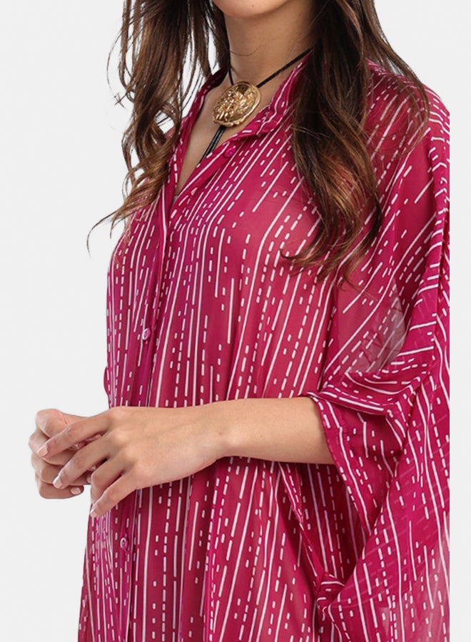 Carina Shirt Dress with Wide Sleeves - Image 4