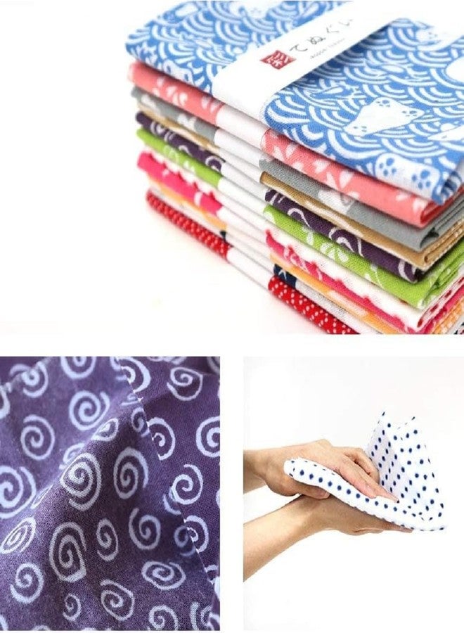 KOMESICHI irodori Japanese Traditional Towel Tenugui Uzumaki (Swirl) 12.99 x 34.64 in with Tenugui Iroha (English Manual) Without Fray Prevention - Image 3