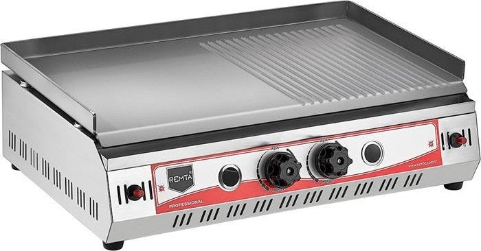 REMTA 70 cm Plate Semi-Ribbed Grill Natural Gas CE 