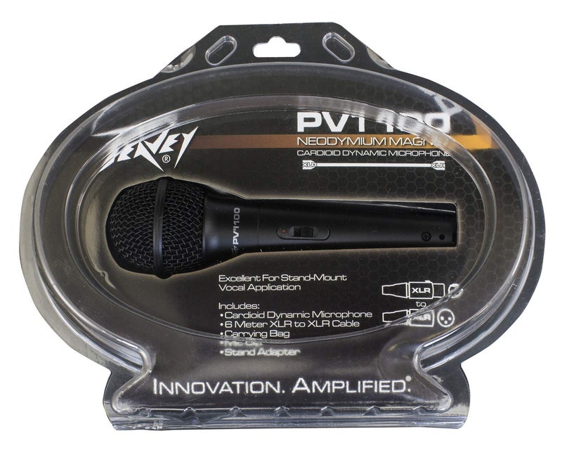 Peavey Pvi 100 Dynamic Vocal Cardiod Microphone with XLR Cable and Clip - Image 2