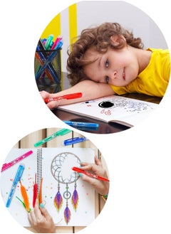 Excefore Erasable Pens Erasable Rollerball Pen 0.5mm Tip Rubber Pen Ink Eraser Pen 12 Colors Erasable Gel Pens for Kids Adults School Supplies Office Stationery Color Hot Water Type Erasable Pen  - Image 2