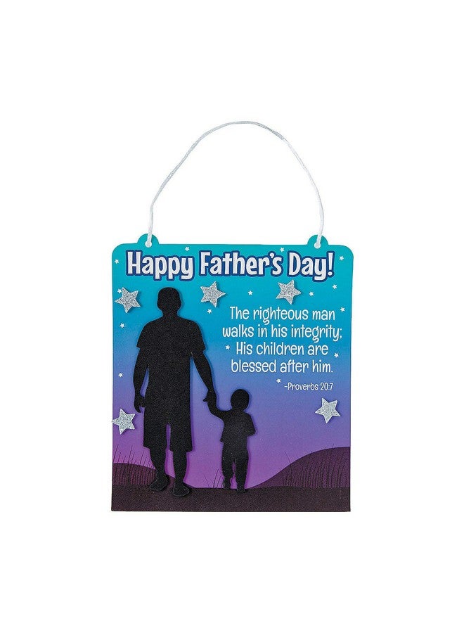 Fun Express Religious Father's Day Sign Craft Kit - Makes 12 - DIY Crafts for Kids and Sunday School Activities - Image 1