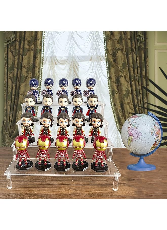 erorex Acrylic Riser Clear Display Risers Stand Organizer Acrylic Shelves Clear Acrylic Display Stand Retail Riser 4 Tier Shelf For Figures Toys Jewelry Cupcake Dessert Perfume Nail Polish  - Image 5