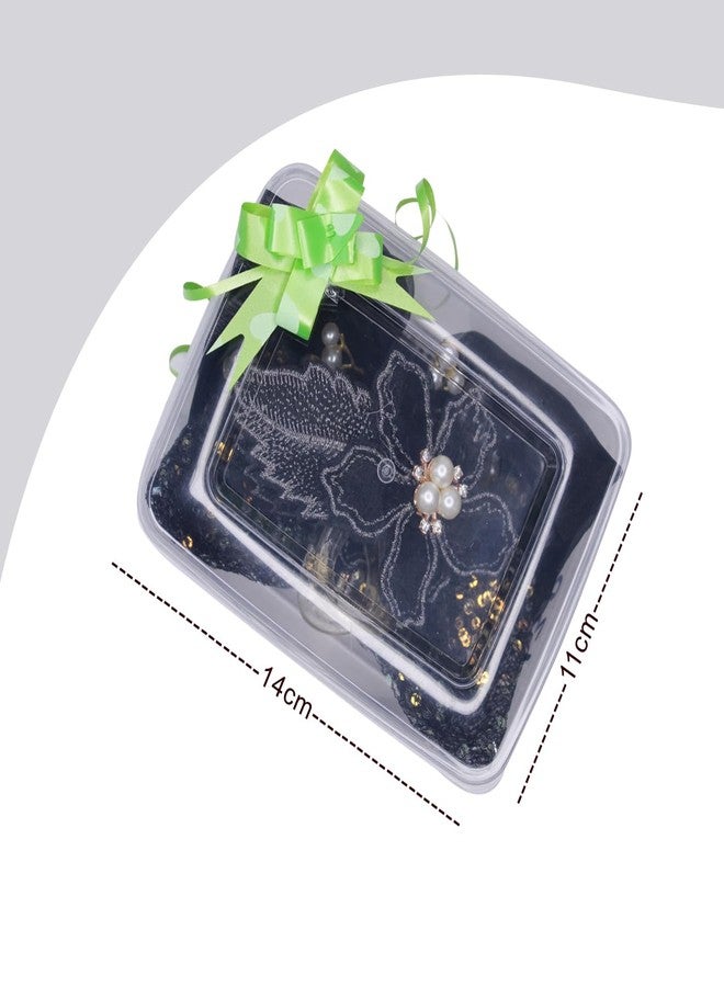 BOXO Chic Hair Accessory Set Dazzling Sequin Bow, Classic Plain Bow, And Elegant Flower Clutcher For Effortless Style For Women Girls And Gifting Purpose (Black) (Combo Set Of 3) - Image 2