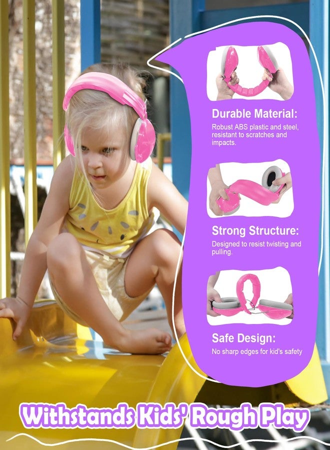 PROHEAR سماعات PROHEAR 032 مانعة للضوضاء للأطفال - تقليل الضوضاء بمقدار 25 ديسيبل - واقيات أذن حسية قابلة للتعديل للحفلات الموسيقية، والألعاب النارية، وعروض الشاحنات العملاقة، والمدرسة - لون وردي أميرة - Image 5