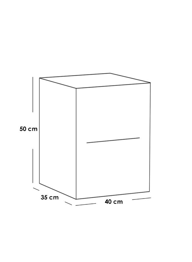 Joints كومود Engineered Wood أبيض 40×50×35 سم  - Image 2