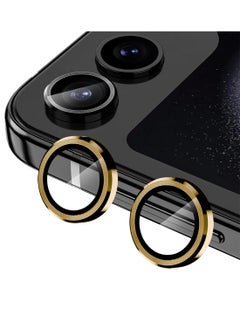 Wtech Samsung Galaxy Z Flip6 5G 2024 Premium Camera Lens Tempered Glass Protector Sheild (MLHICR) - Black/Gold  - Image 1