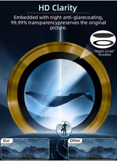 Wtech Samsung Galaxy Z Flip6 5G 2024 Premium Camera Lens Tempered Glass Protector Sheild (MLHICR) - Black/Gold  - Image 5