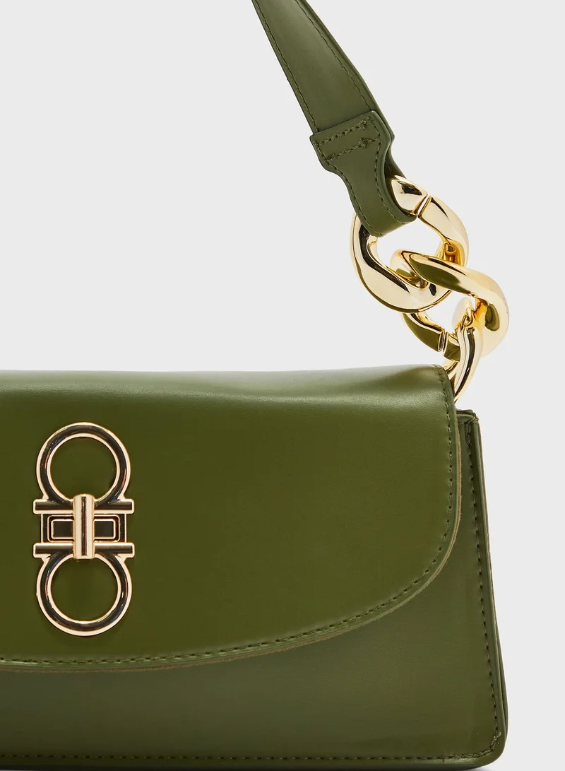ELLA Minimalist Flap Baguette Bag