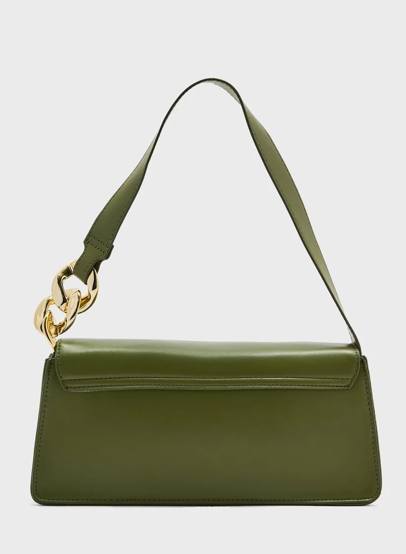 ELLA Minimalist Flap Baguette Bag