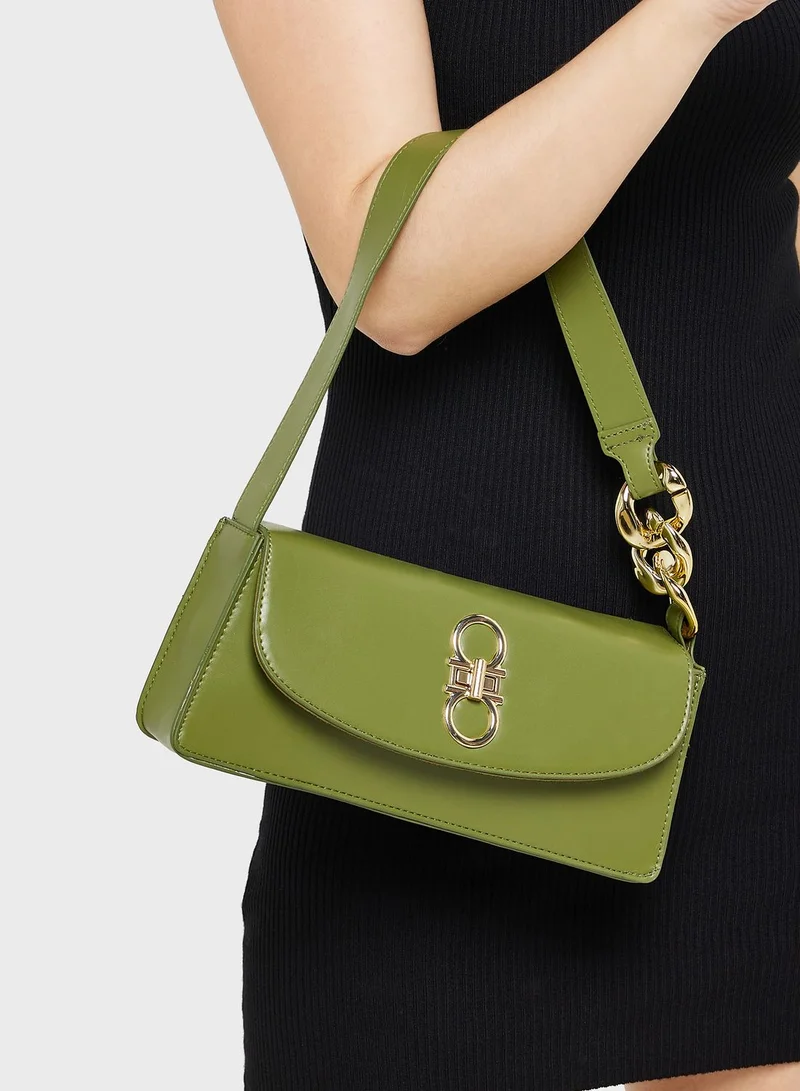 ELLA Minimalist Flap Baguette Bag