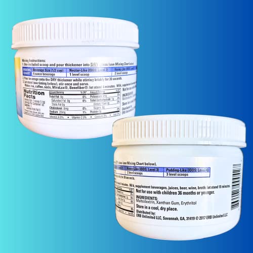 DYSPHAGIAIDE Clear DysphagiAide Thickener Powder, Instant Thickener for Liquids and Food (4.4 oz, 90 Serving), Liquid Thickener for Dysphagia, Drink Thickener and Water Thickener, Nectar Thick Consistency & Honey - Image 2