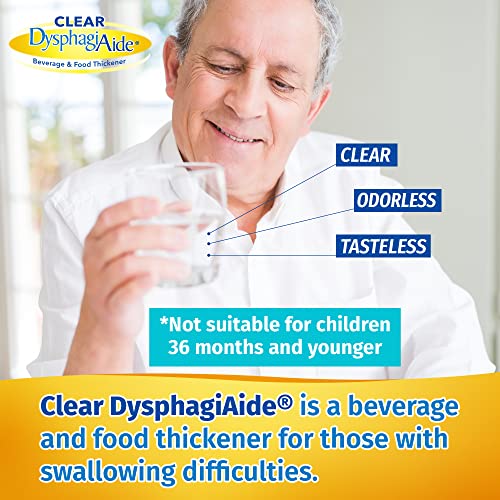 DYSPHAGIAIDE Clear DysphagiAide Thickener Powder, Instant Thickener for Liquids and Food (4.4 oz, 90 Serving), Liquid Thickener for Dysphagia, Drink Thickener and Water Thickener, Nectar Thick Consistency & Honey - Image 3