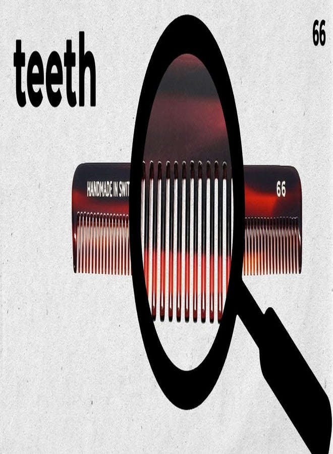 Speert #66 Handmade Narrow Tooth Comb Tortoise Havana Acetate Fine Straight Thin Detangling Parting Grooming Teasing Hair Styling Hairdresser Barber Hairdressing Wet Dry Pocket Travel Women Men Kids - Image 4