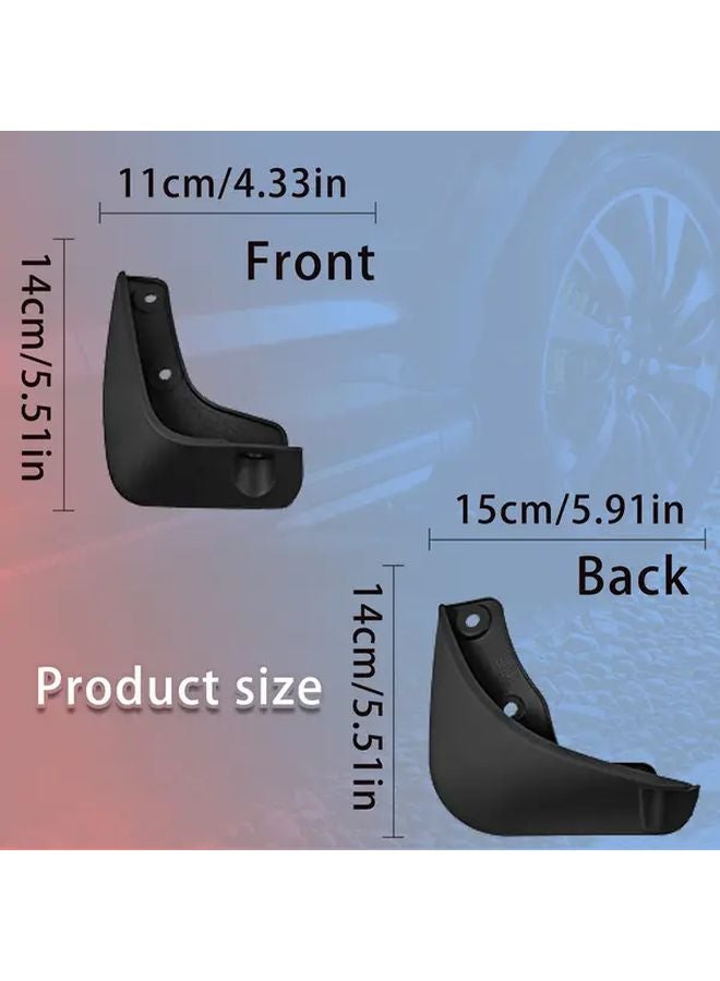 4 قطع سدادات الوحل للسيارات كيا بيكانتو 2011-2018، واقيات وحل متينة مقاومة للخدوش - Image 4