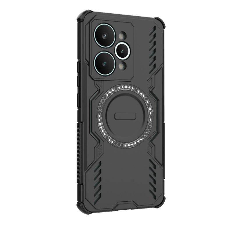 إيروريكس جراب هاتف Realme 15 Pro 5G Global Armor MagSafe ذو الحلقة المغناطيسية المقاوم للصدمات (أسود) - Image 5