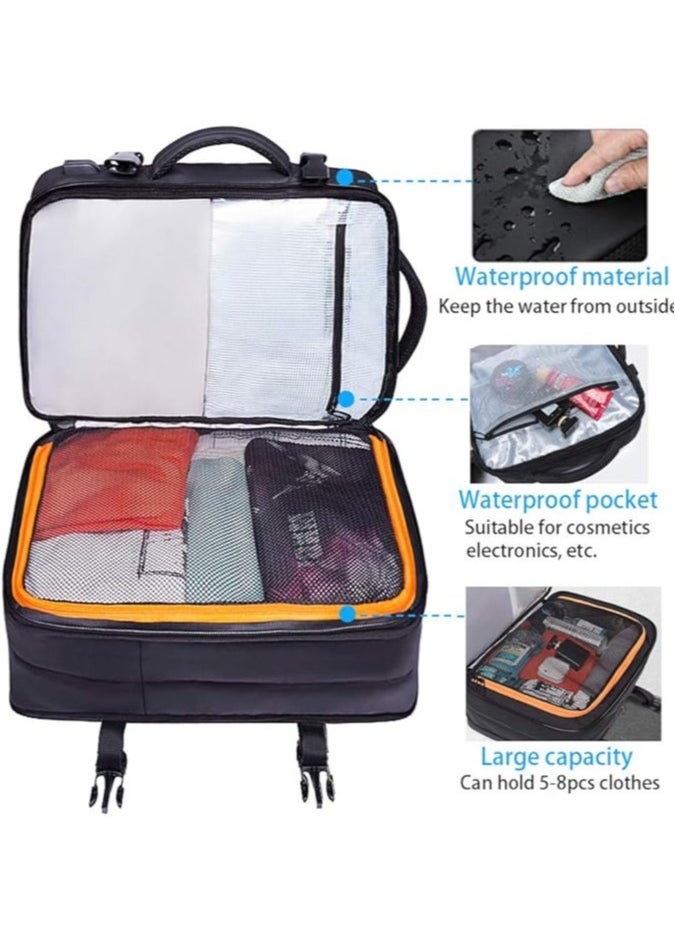 BANGE Waterproof 17 Inch Travel Backpack, Flight Approved Carry-On Backpack for International Travel, Waterproof and Durable Laptop Backpack, Large Backpack Business Weekender Duffel Backpack for Unisex…  - Image 3