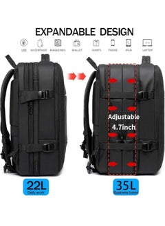 BANGE Waterproof 17 Inch Travel Backpack, Flight Approved Carry-On Backpack for International Travel, Waterproof and Durable Laptop Backpack, Large Backpack Business Weekender Duffel Backpack for Unisex…  - Image 4