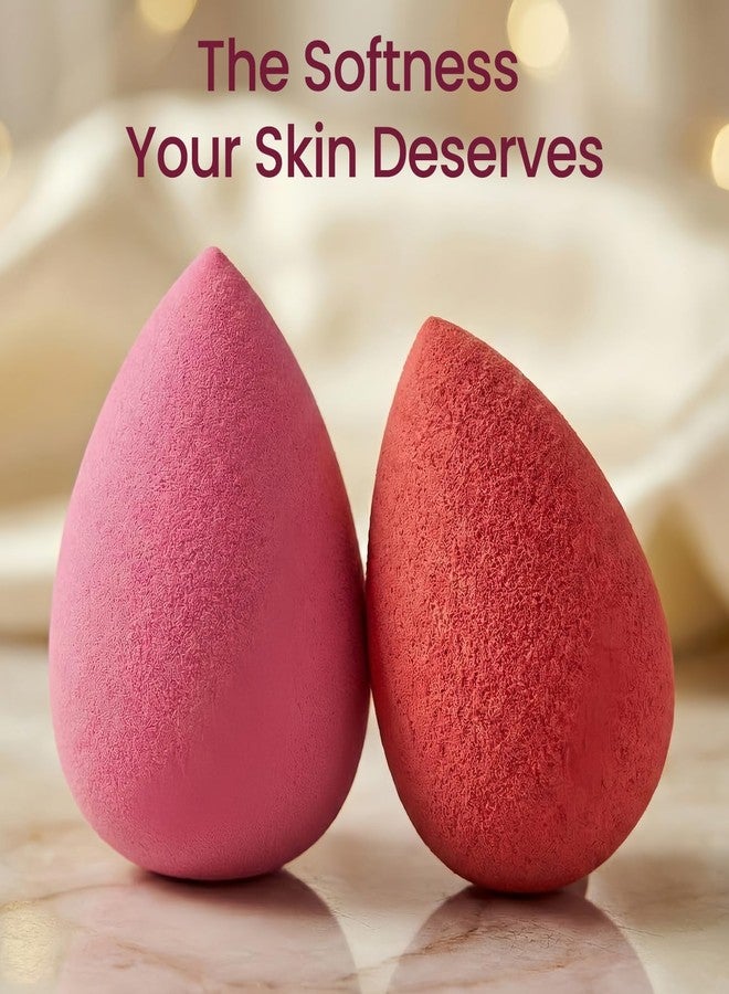 Omidazzle Midazzle 2 Pcs Beauty Blender Sponge Set, Soft Blending Puff for Full Coverage Flawless Makeup, Beauty Blender for Liquid Foundation, Cream, Powder, Wet & Dry Makeup Applicator for Girls, Women - color may vary (MIBB3002) - Image 3