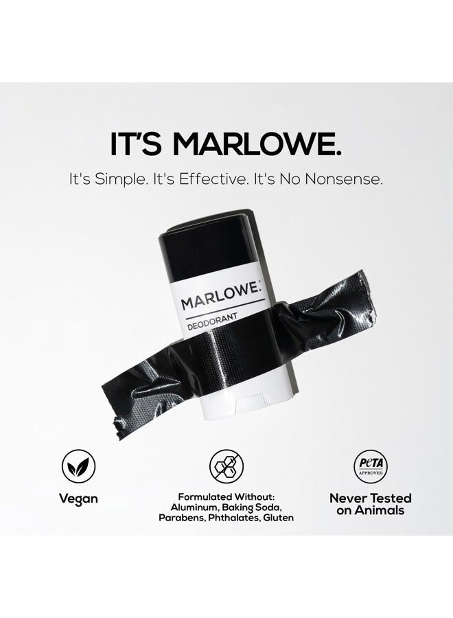 Marlowe No. 024 Natural Deodorant for Men 70ml Aluminium-Free Stick Made with Coconut Oil, Shea Butter, Jojoba Only No-Nonsense Ingredients that Work Best Fresh & Woodsy Scent - Image 3