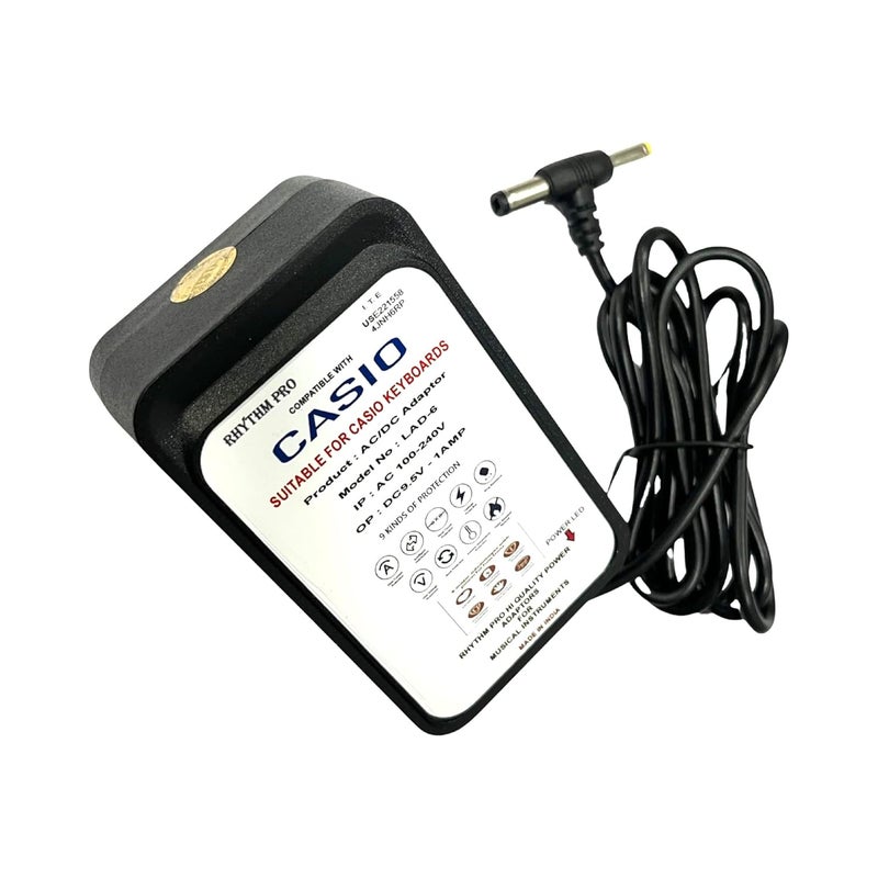 RHYTHM PRO LAD-6 Power Adaptor for C A S I O. SA,CT-S,CTK,CT-X700/870IN Series Keyboards (SA-77) - Image 4