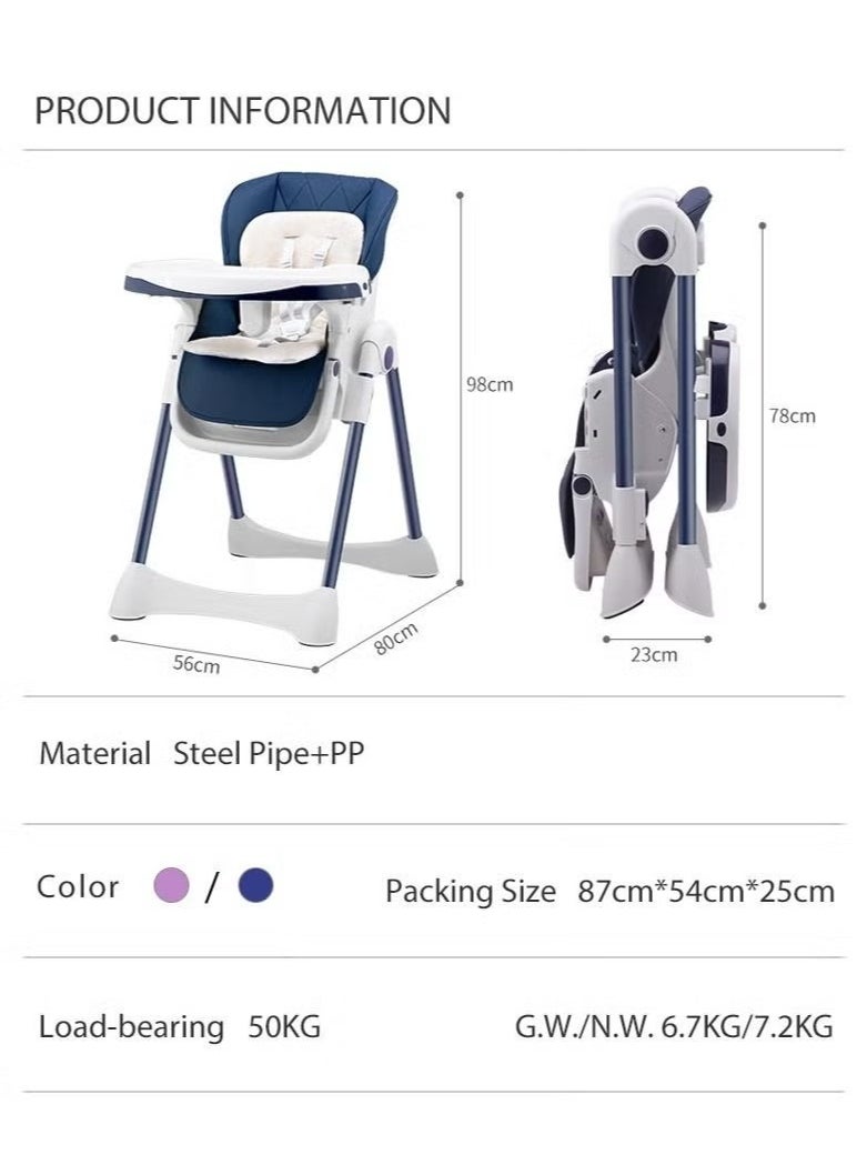 ORiTi - Multi-Function Baby High Chair, For Feeding & sleeping With Wheels & One Back Cushion - Image 1