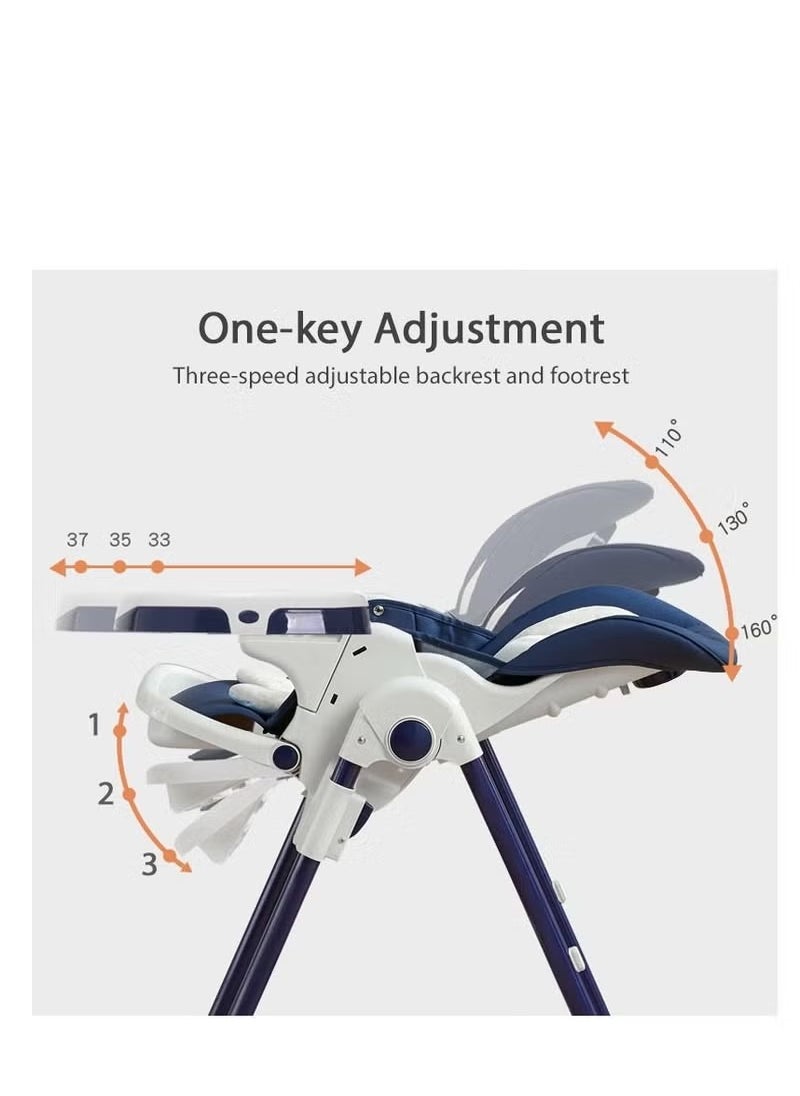 ORiTi - Multi-Function Baby High Chair, For Feeding & sleeping With Wheels & One Back Cushion - Image 1
