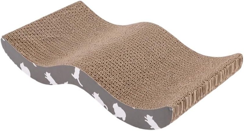 Daiso Cat Scratcher Lounge Bed – Wave Shaped Corrugated Cardboard Cat Scratcher Lounger