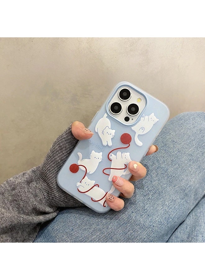 NIBEMINENT Cute Playful Cat Protective TPU Case Cover For iPhone 16 Pro - Image 1