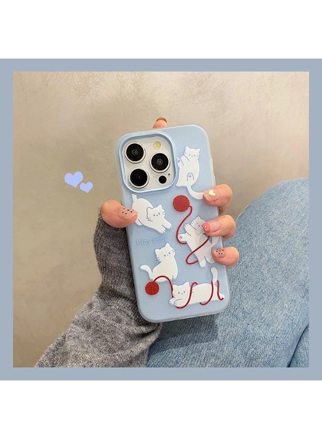 NIBEMINENT Cute Playful Cat Protective TPU Case Cover For iPhone 16 Pro - Image 2